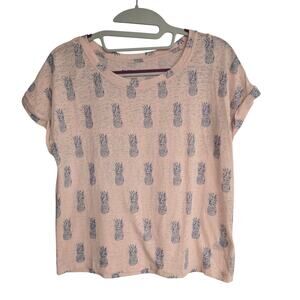 Women's Cape Juby Pink Burnout w/ Pineapple Cropped Tee | Size XS